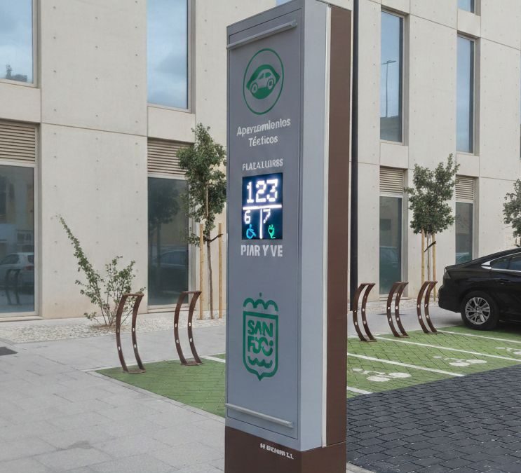 Implantación de sistema de Parking Inteligente con sensorización por bucle magnético en San Fernando